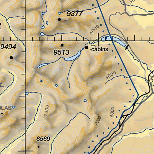 FAA VFR chart of Never Laughs Mountain, MT