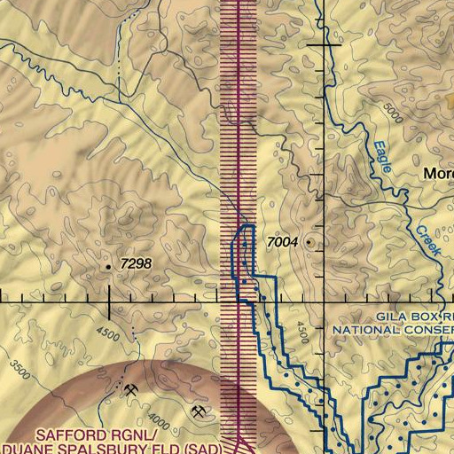 FAA VFR chart of Martinez Wash, AZ