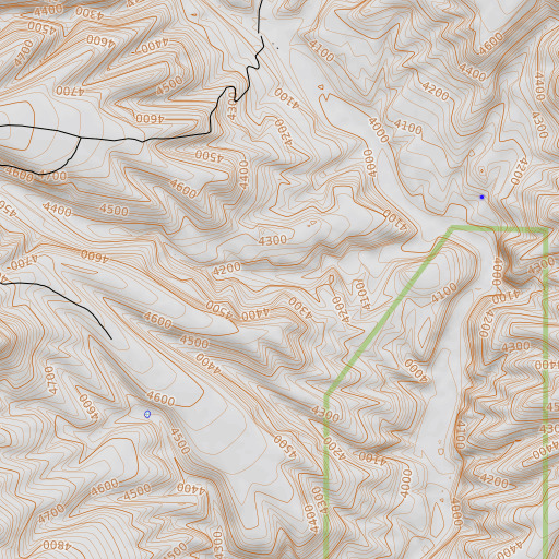 OpenTopoMap map of Martinez Wash, AZ