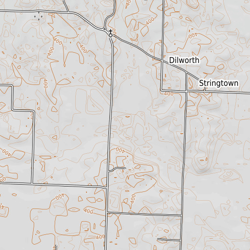 OpenTopoMap map of Millwee Creek, AR