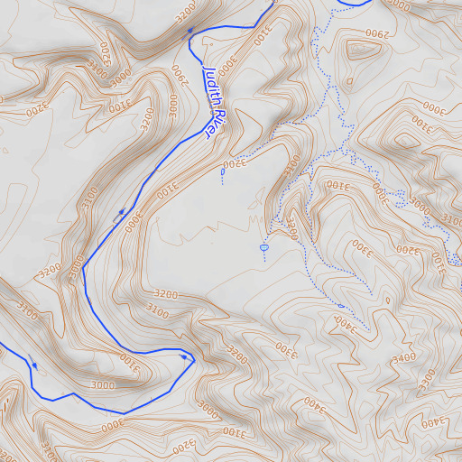 OpenTopoMap map of Whitaker Flat, MT
