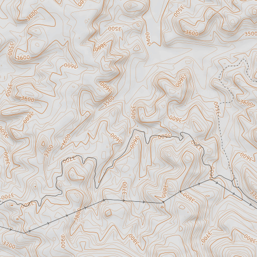 OpenTopoMap map of Wood Spring, MT