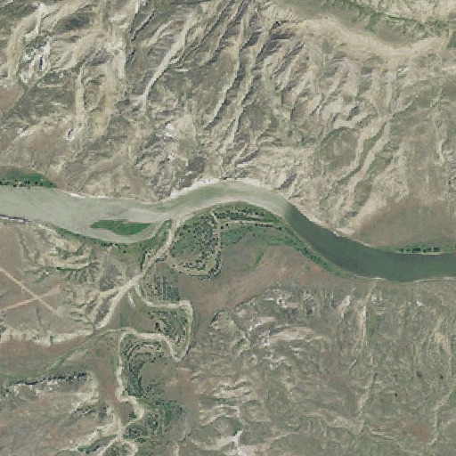 Aerial imagery of Arrow Creek, MT