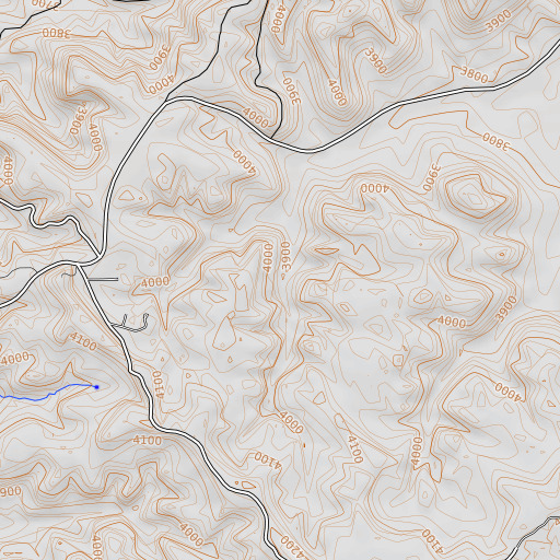 OpenTopoMap map of Bidwell Spring, MT