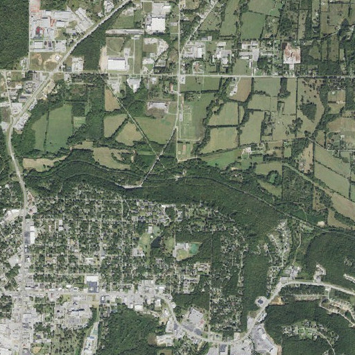 Aerial imagery of Pfeiffer Junction, AR