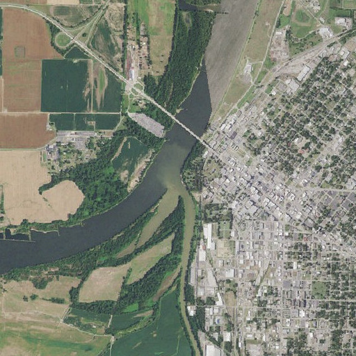 Aerial imagery of Poteau River, OK