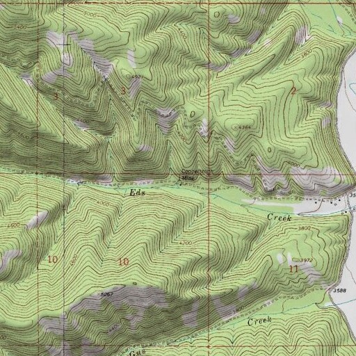 USGS 24K topo map of Coppersmith Mine, MT