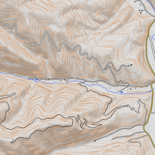 OpenTopoMap map of Coppersmith Mine, MT