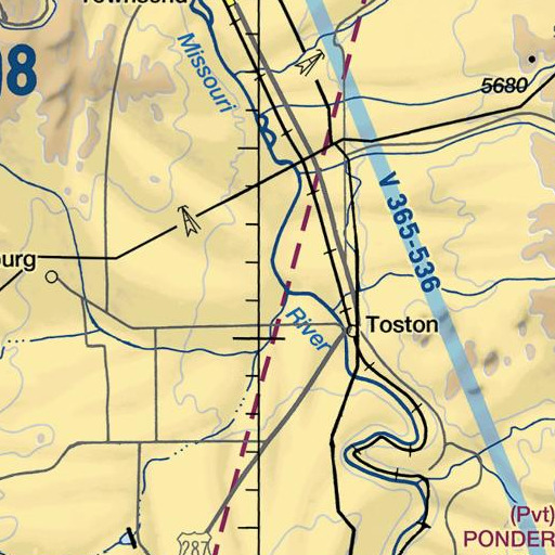 FAA VFR chart of Crow Creek, MT