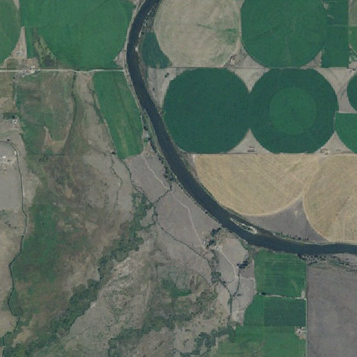 Aerial imagery of Crow Creek, MT