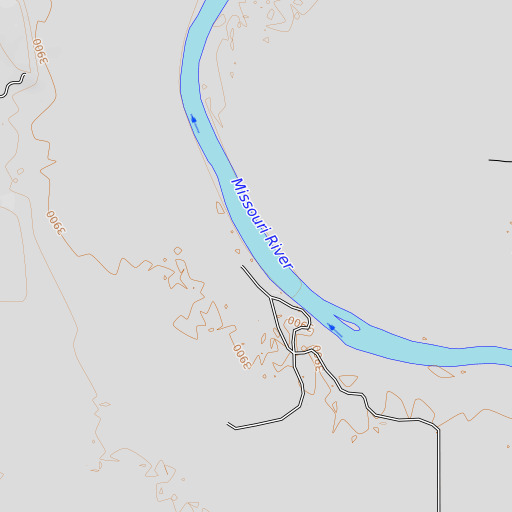 OpenTopoMap map of Crow Creek, MT