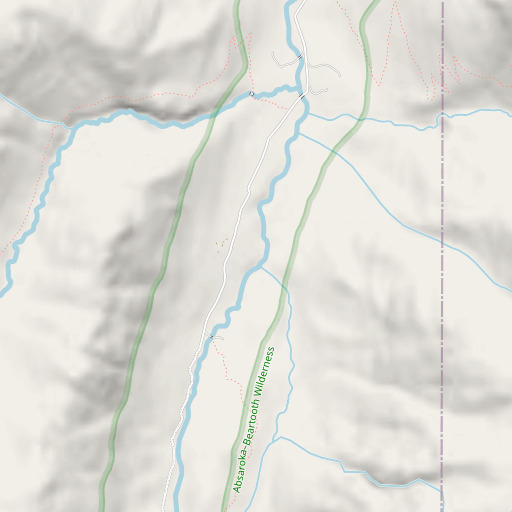 OpenStreetMap map of East Fork Boulder River, MT