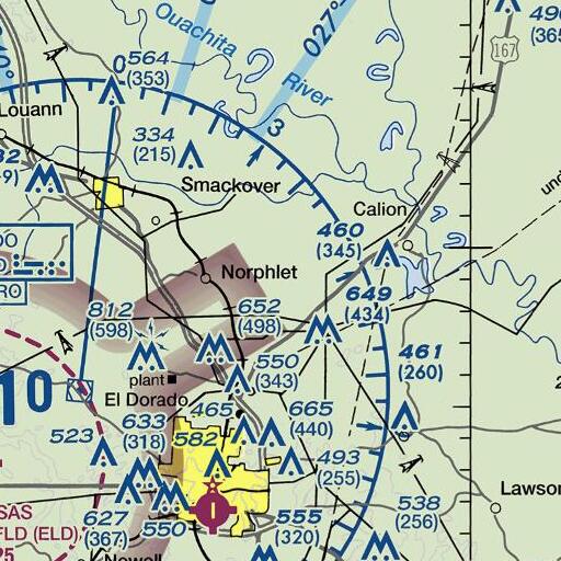 FAA VFR chart of Salt Creek, AR