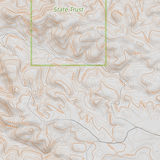 OpenTopoMap map of Hay Gulch Spring, MT