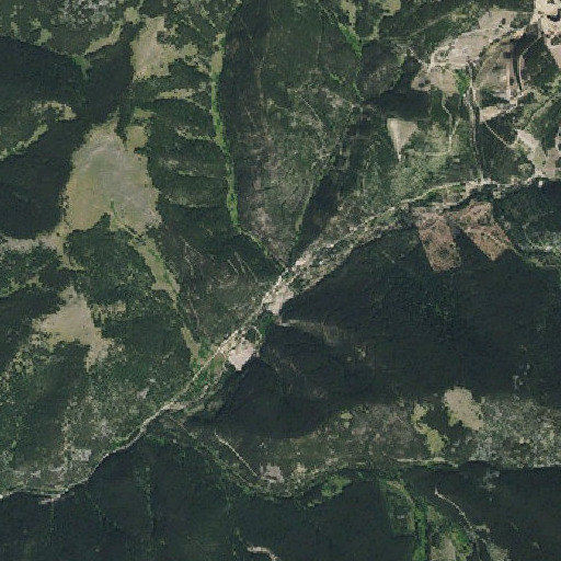 Aerial imagery of Haystack Creek, MT