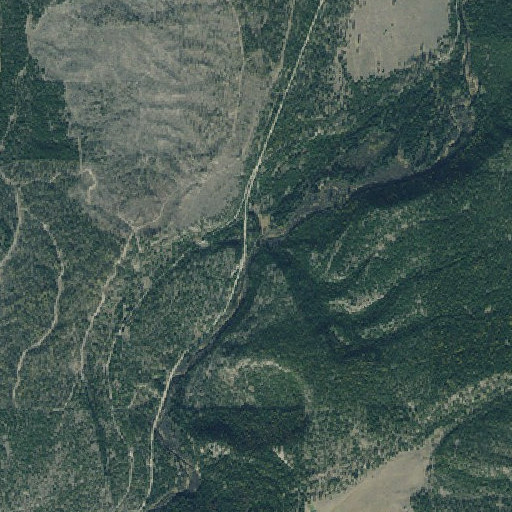 Aerial imagery of Hell Roaring Canyon, MT
