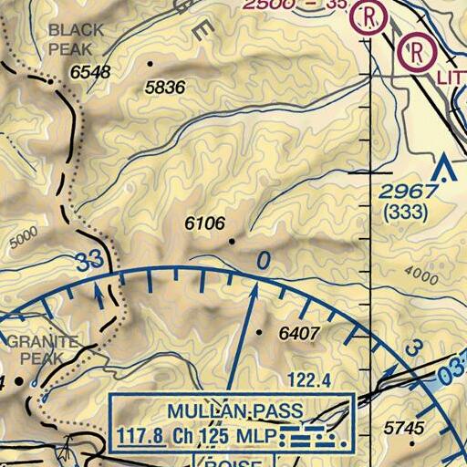 FAA VFR chart of Helwick Peak, MT