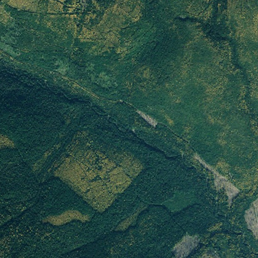 Aerial imagery of Large Creek, MT