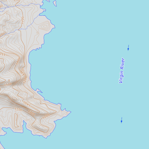 OpenTopoMap map of Lake Mead, NV