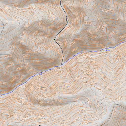 OpenTopoMap map of Mohawk Gulch, MT