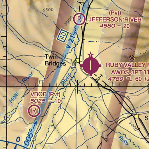 FAA VFR chart of Ruby River, MT