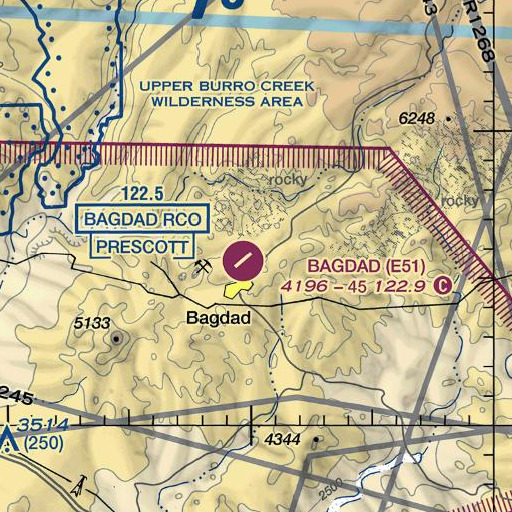 FAA VFR chart of Mesa Pass, AZ