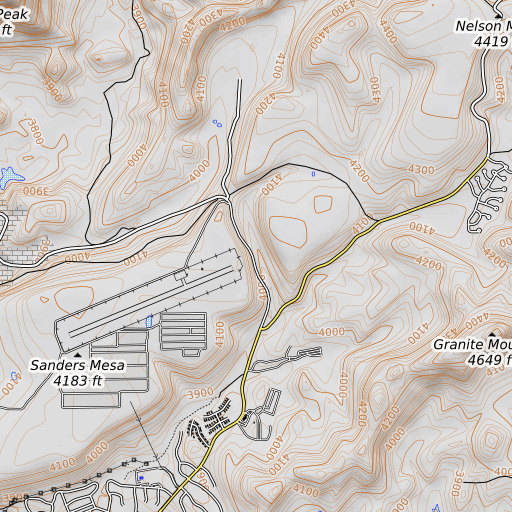 OpenTopoMap map of Mesa Pass, AZ