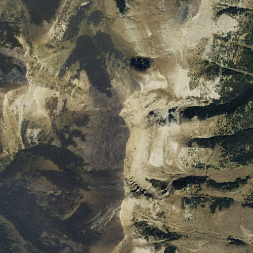 Aerial imagery of Sliderock Mountain, MT