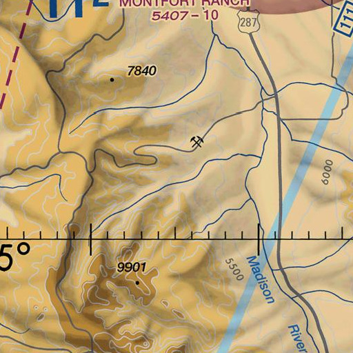 FAA VFR chart of South Fork Ruby Creek, MT