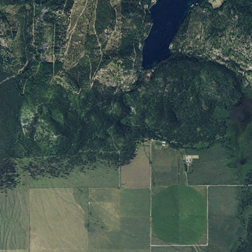 Aerial imagery of Spawn Lake, MT