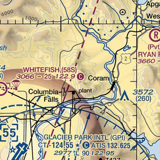 FAA VFR chart of Teakettle Mountain, MT