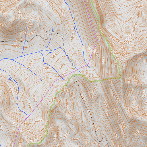OpenTopoMap map of Teton Pass, MT