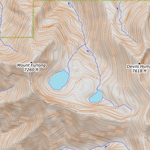 OpenTopoMap map of Tranquil Basin, MT