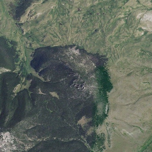 Aerial imagery of Wolf Butte, MT