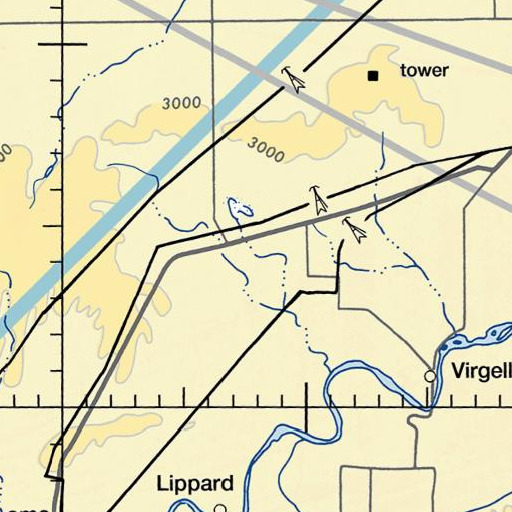 FAA VFR chart of Dyan Dam, MT