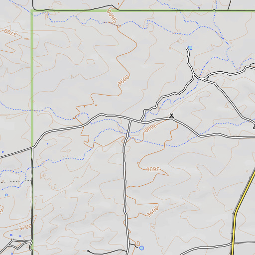 OpenTopoMap map of Aros Wash, AZ