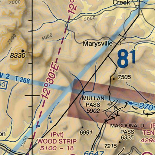 FAA VFR chart of Iron Gulch, MT