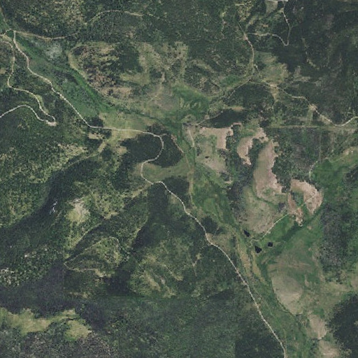 Aerial imagery of Iron Gulch, MT