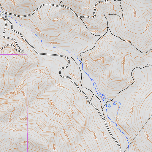 OpenTopoMap map of Iron Gulch, MT