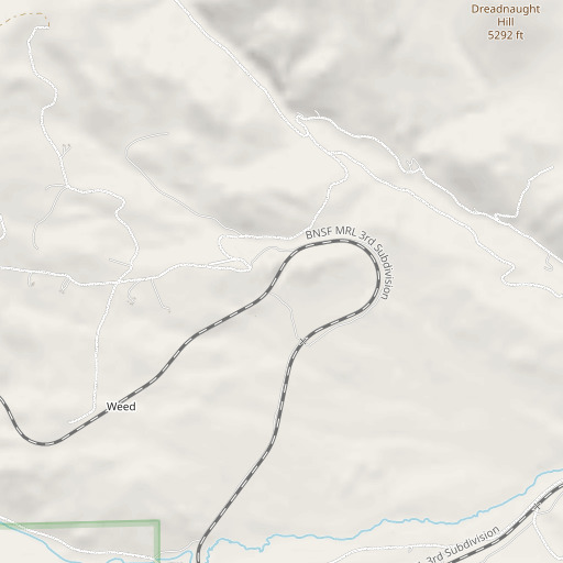 OpenStreetMap map of Iron Ridge, MT