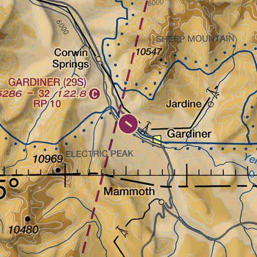 FAA VFR chart of Landslide Creek, MT
