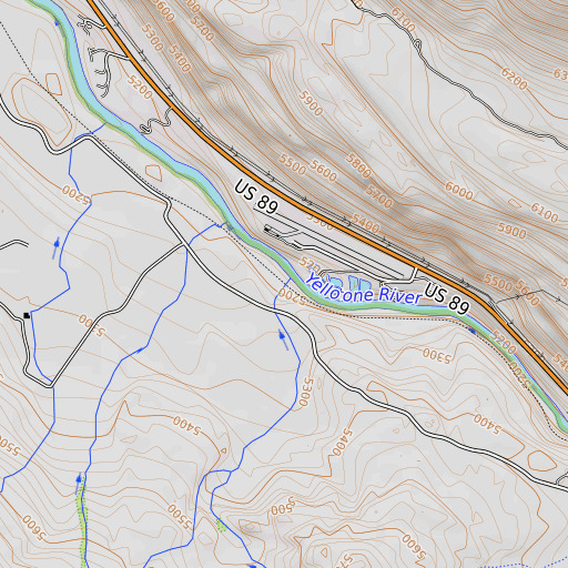 OpenTopoMap map of Landslide Creek, MT