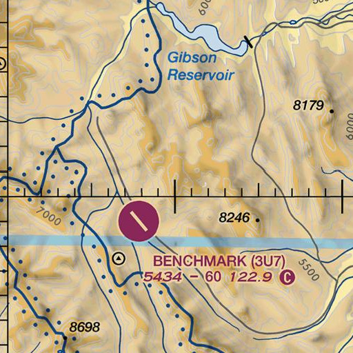 FAA VFR chart of Renshaw Mountain, MT