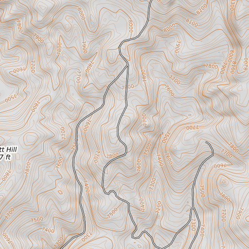 OpenTopoMap map of Echo Mine, MT