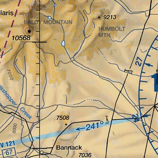 FAA VFR chart of Comstock Mine, MT
