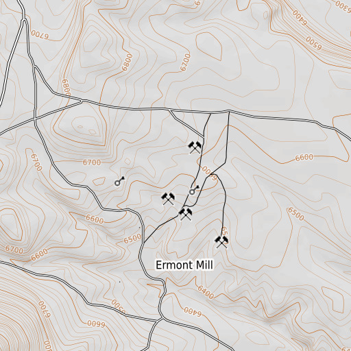 OpenTopoMap map of Comstock Mine, MT