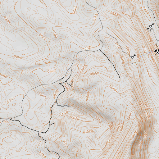 OpenTopoMap map of Lost Cloud Mine, MT