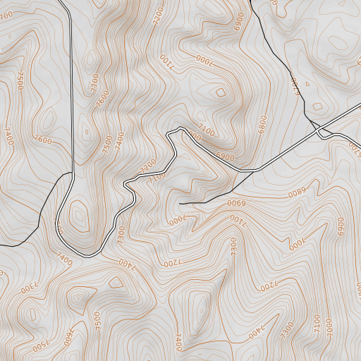 OpenTopoMap map of SE Section 21 Mine, MT