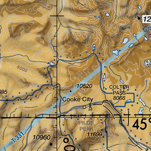 FAA VFR chart of Lulu Mine, MT