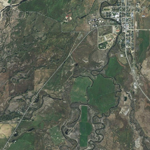 Aerial imagery of Owsley Slough, MT